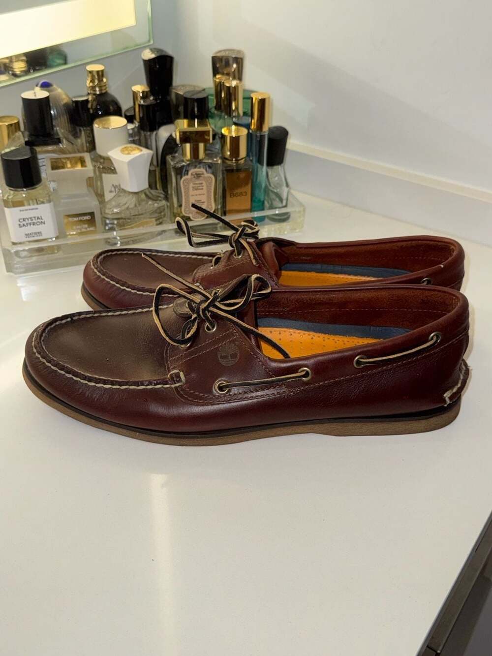 Timberland Classic 2-Eye Boat Shoes in Medium Brown Full Grain